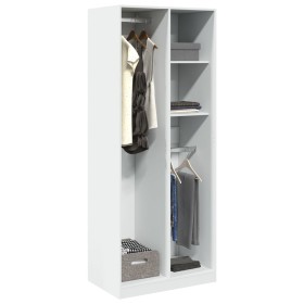 Armario de madera de ingeniería blanco 80x50x200 cm de , Armarios roperos - Ref: Foro24-3307756, Precio: 149,54 €, Descuento: %