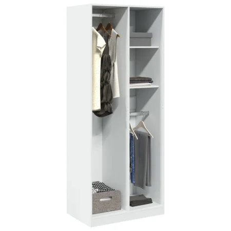 Armario de madera de ingeniería blanco 80x50x200 cm de , Armarios roperos - Ref: Foro24-3307756, Precio: 147,16 €, Descuento: %