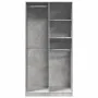 Armario de madera contrachapada gris hormigón 100x50x200 cm de , Armarios roperos - Ref: Foro24-3307768, Precio: 163,05 €, De...