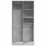 Grau-betonfarbener Sperrholzschrank 100x50x200 cm von , Kleiderschränke - Ref: Foro24-3307768, Preis: 165,33 €, Rabatt: %