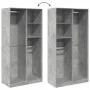Armario de madera contrachapada gris hormigón 100x50x200 cm de , Armarios roperos - Ref: Foro24-3307768, Precio: 163,05 €, De...