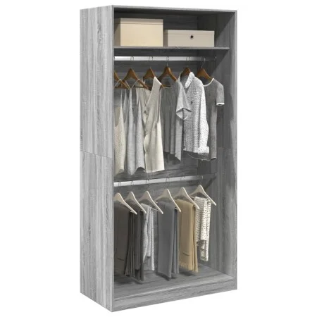 Gray Sonoma plywood wardrobe 100x50x200 cm by , Wardrobes - Ref: Foro24-3307806, Price: 171,65 €, Discount: %