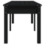 2-seater garden bench solid black pine wood 159.5x44x45 cm by vidaXL, garden benches - Ref: Foro24-824015, Price: 61,53 €, Di...