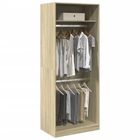 Engineered wood wardrobe in Sonoma oak, 80x50x200 cm. by , Wardrobes - Ref: Foro24-3307794, Price: 147,86 €, Discount: %