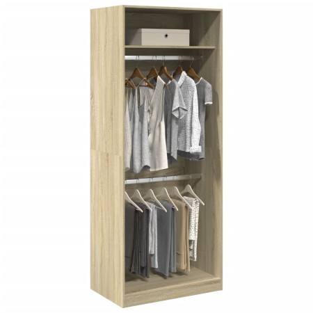 Engineered wood wardrobe in Sonoma oak, 80x50x200 cm. by , Wardrobes - Ref: Foro24-3307794, Price: 153,51 €, Discount: %