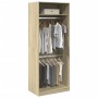 Engineered wood wardrobe in Sonoma oak, 80x50x200 cm. by , Wardrobes - Ref: Foro24-3307794, Price: 153,51 €, Discount: %