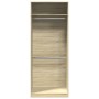 Engineered wood wardrobe in Sonoma oak, 80x50x200 cm. by , Wardrobes - Ref: Foro24-3307794, Price: 153,51 €, Discount: %