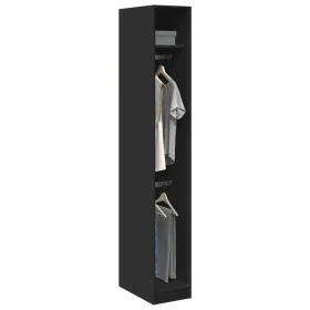 Engineered wood black wardrobe 30x50x200 cm by , Wardrobes - Ref: Foro24-3307775, Price: 117,83 €, Discount: %