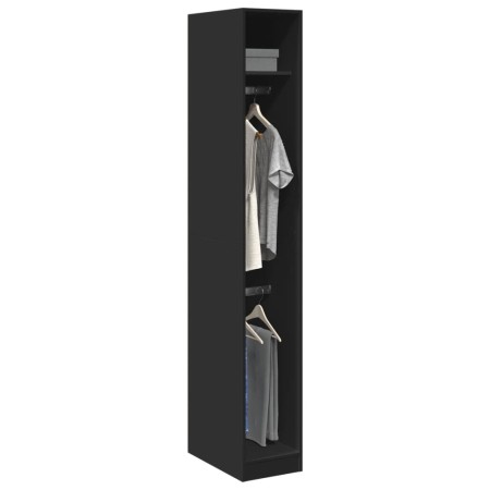 Schwarzer 30x50x200 cm großer Schrank aus Holzwerkstoff von , Kleiderschränke - Ref: Foro24-3307775, Preis: 119,61 €, Rabatt: %