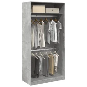 Grau-betonfarbener Sperrholzschrank 100x50x200 cm von , Kleiderschränke - Ref: Foro24-3307804, Preis: 161,49 €, Rabatt: %