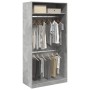 Armario de madera contrachapada gris hormigón 100x50x200 cm de , Armarios roperos - Ref: Foro24-3307804, Precio: 167,63 €