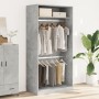 Grau-betonfarbener Sperrholzschrank 100x50x200 cm von , Kleiderschränke - Ref: Foro24-3307804, Preis: 162,01 €, Rabatt: %