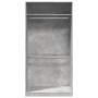 Grau-betonfarbener Sperrholzschrank 100x50x200 cm von , Kleiderschränke - Ref: Foro24-3307804, Preis: 162,01 €, Rabatt: %