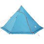 Tienda de campaña tipi para 5 personas impermeable azul