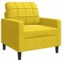Sofa with cushions and pillows 3 pieces yellow velvet by , Sofas - Ref: Foro24-3278457, Price: 686,17 €, Discount: %