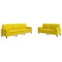 Set of sofas with 2 pieces of yellow velvet cushions by , Sofas - Ref: Foro24-3278497, Price: 542,54 €, Discount: %