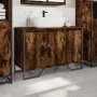Bathroom vanity cabinet in smoked oak engineered wood, 91x35x60 cm. by , Bathroom furniture - Ref: Foro24-848661, Price: 88,7...