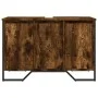 Bathroom vanity cabinet in smoked oak engineered wood, 91x35x60 cm. by , Bathroom furniture - Ref: Foro24-848661, Price: 88,7...