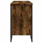 Bathroom vanity cabinet in smoked oak engineered wood, 91x35x60 cm. by , Bathroom furniture - Ref: Foro24-848661, Price: 88,7...