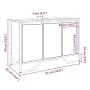 Bathroom vanity cabinet in smoked oak engineered wood, 91x35x60 cm. by , Bathroom furniture - Ref: Foro24-848661, Price: 88,7...