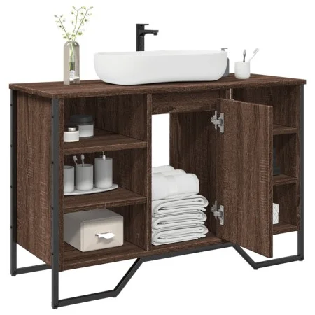Armario lavabo baño madera ingeniería marrón roble 91x35x60 cm de , Muebles de baño - Ref: Foro24-848668, Precio: 82,69 €, De...