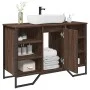 Armario lavabo baño madera ingeniería marrón roble 91x35x60 cm de , Muebles de baño - Ref: Foro24-848668, Precio: 82,69 €, De...