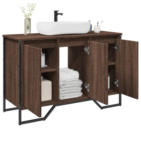 Armario lavabo baño madera ingeniería marrón roble 91x35x60 cm de , Muebles de baño - Ref: Foro24-848663, Precio: 87,80 €, De...