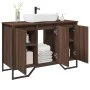 Bathroom vanity cabinet in brown oak wood, engineered, 91x35x60 cm. by , Bathroom furniture - Ref: Foro24-848663, Price: 86,3...