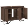 Bathroom vanity cabinet in brown oak wood, engineered, 91x35x60 cm. by , Bathroom furniture - Ref: Foro24-848663, Price: 86,3...