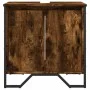 Waschbeckenunterschrank aus geräucherter Eichen-Ingenieurholz, 60x35x60 cm. von , Badezimmermöbel - Ref: Foro24-848656, Preis...