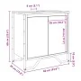 Waschbeckenunterschrank aus geräucherter Eichen-Ingenieurholz, 60x35x60 cm. von , Badezimmermöbel - Ref: Foro24-848656, Preis...