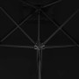Sombrilla de jardín con palo de acero negro 250x250x230cm