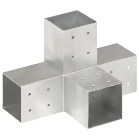 Conector de postes en forma de X metal galvanizado 81x81 mm de , Postes de cerca - Ref: Foro24-145467, Precio: 25,60 €, Descu...