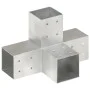 Galvanized metal X-shaped post connector 81x81 mm by , fence posts - Ref: Foro24-145467, Price: 25,60 €, Discount: %