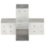 Galvanized metal X-shaped post connector 81x81 mm by , fence posts - Ref: Foro24-145467, Price: 25,60 €, Discount: %
