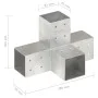 Galvanized metal X-shaped post connector 81x81 mm by , fence posts - Ref: Foro24-145467, Price: 25,60 €, Discount: %