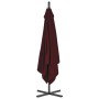 Freischwinger-Schirmstange aus Stahl in Rotweinfarbe 250x250 cm von vidaXL, Sonnenschirme - Ref: Foro24-312510, Preis: 120,56...
