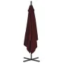 Freischwinger-Schirmstange aus Stahl in Rotweinfarbe 250x250 cm von vidaXL, Sonnenschirme - Ref: Foro24-312510, Preis: 128,19...