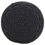 Handmade macramé pouf in anthracite gray cotton, 45x30 cm by , Ottomans - Ref: Foro24-324005, Price: 76,16 €, Discount: %