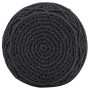 Handmade macramé pouf in anthracite gray cotton, 45x30 cm by , Ottomans - Ref: Foro24-324005, Price: 76,16 €, Discount: %