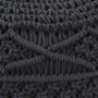 Handmade macramé pouf in anthracite gray cotton, 45x30 cm by , Ottomans - Ref: Foro24-324005, Price: 75,32 €, Discount: %