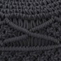 Handmade macramé pouf in anthracite gray cotton, 45x30 cm by , Ottomans - Ref: Foro24-324005, Price: 76,16 €, Discount: %