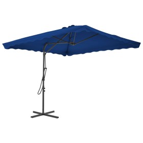 Garden umbrella with blue steel pole 250x250x230cm by vidaXL, Umbrellas - Ref: Foro24-312517, Price: 93,46 €, Discount: %