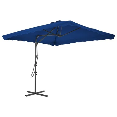 Sombrilla de jardín con palo de acero azul 250x250x230cm de vidaXL, Sombrillas - Ref: Foro24-312517, Precio: 84,83 €, Descuen...