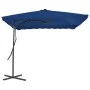 Garden umbrella with blue steel pole 250x250x230cm by vidaXL, Umbrellas - Ref: Foro24-312517, Price: 86,15 €, Discount: %
