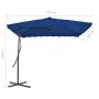 Sombrilla de jardín con palo de acero azul 250x250x230cm de vidaXL, Sombrillas - Ref: Foro24-312517, Precio: 84,83 €, Descuen...