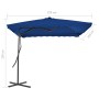 Sombrilla de jardín con palo de acero azul 250x250x230cm de vidaXL, Sombrillas - Ref: Foro24-312517, Precio: 93,46 €, Descuen...