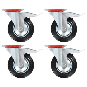 Ruedas giratorias con frenos dobles 4 unidades 160 mm de , Manipulación de materiales - Ref: Foro24-143452, Precio: 56,54 €, ...