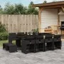 Garten-Essgruppe mit 13-teiligen Kissen aus schwarzem Kunststoff-Rattan. von , Gartensets - Ref: Foro24-3211159, Preis: 742,4...