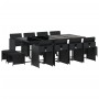 Set comedor de jardín con cojines 13 pzas ratán sintético negro by , Garden sets - Ref: Foro24-3211159, Price: 662,09 €, Disc...